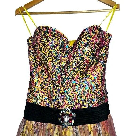 Jovani Multicolor Strapless Prom Dress, 2012 Edition, Y2K